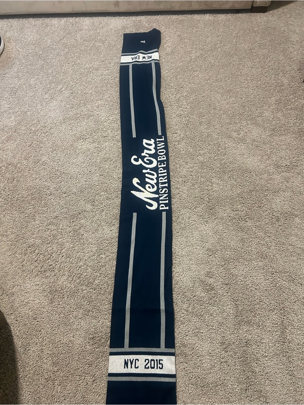 New Era Navy 'Pinstripe Bowl' Scarf - NYC 2015